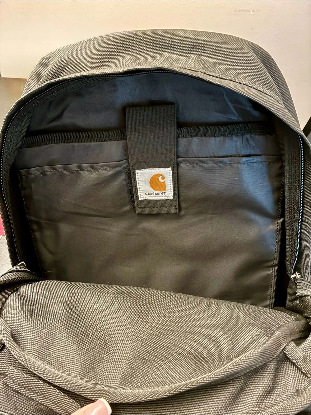 NWOT Carhartt 21L Laptop Backpack Black Canvas Work Daypack Exterior Patch